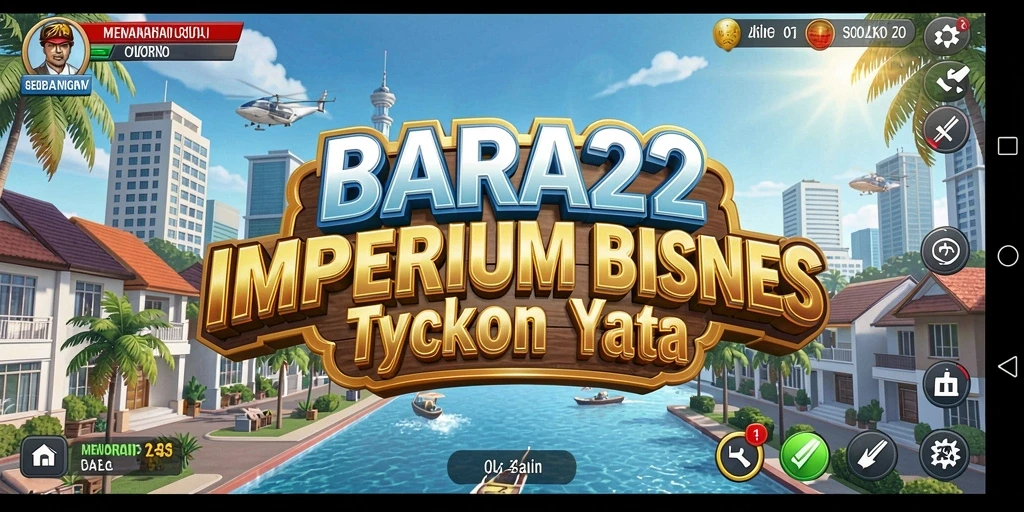 Tampilan gameplay BARA22 yang menarik dan interaktif dalam membangun bisnis.