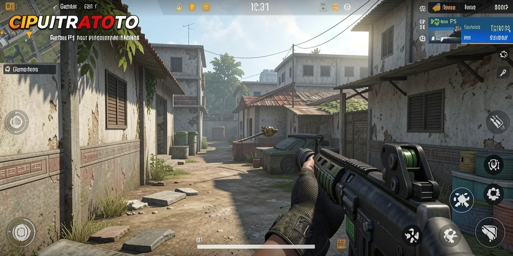 Gameplay mendebarkan saat pemain bertempur di peta yang dirancang dengan baik.