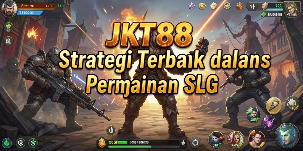 Screenshot gameplay JKT88 menampilkan aksi pertempuran epik dalam SLG.