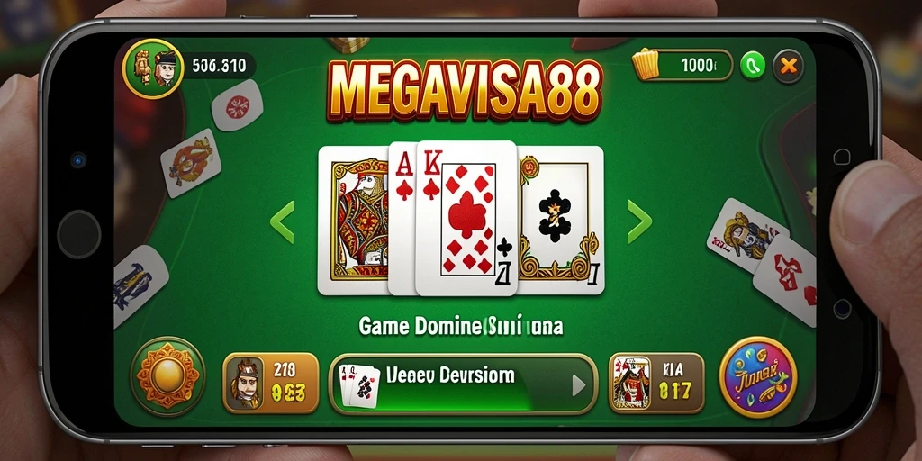 Tampilan gameplay Domino yang seru dan interaktif di MEGAVISA88.