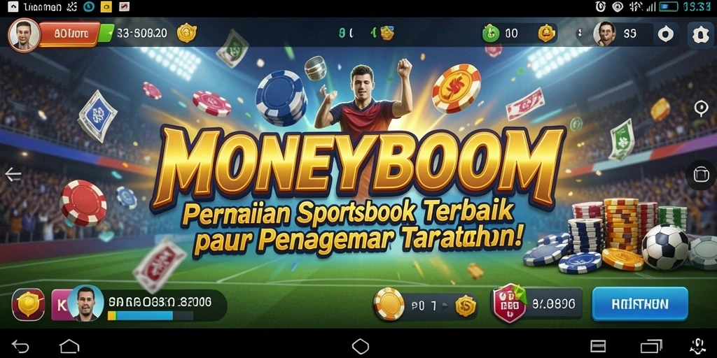 Screenshot utama MONEYBOOM menampilkan gameplay taruhan yang seru.