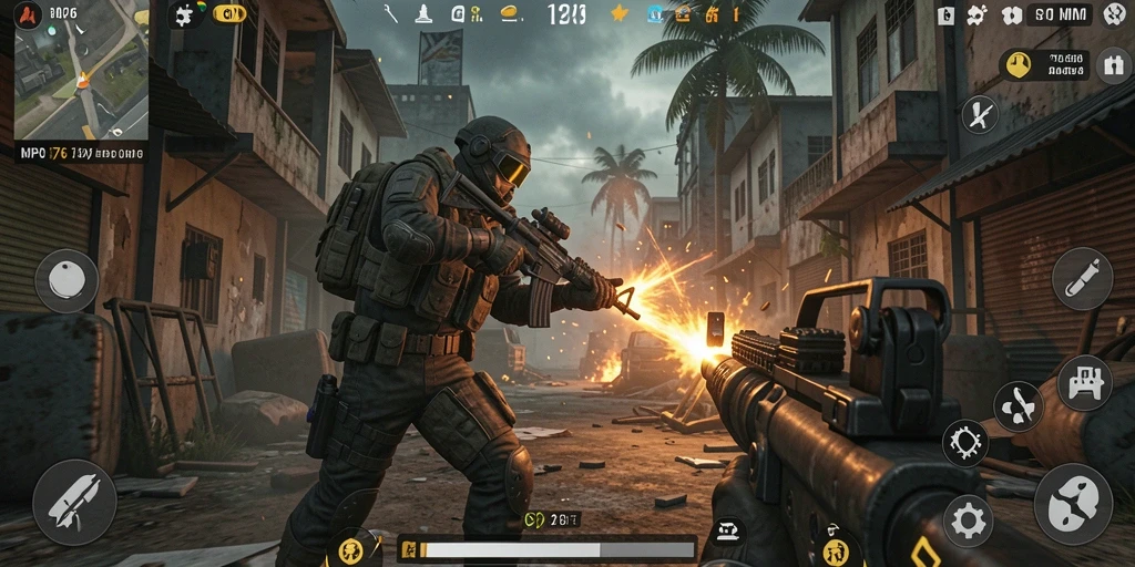 Screenshot MPO76 menampilkan aksi seru dalam gameplay TPS.