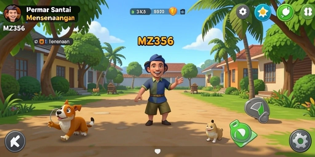 Screenshot menampilkan gameplay MZ356 yang ceria dan menarik.