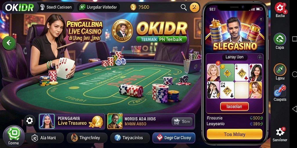Tampilan gameplay langsung yang menarik di aplikasi OKIDR.