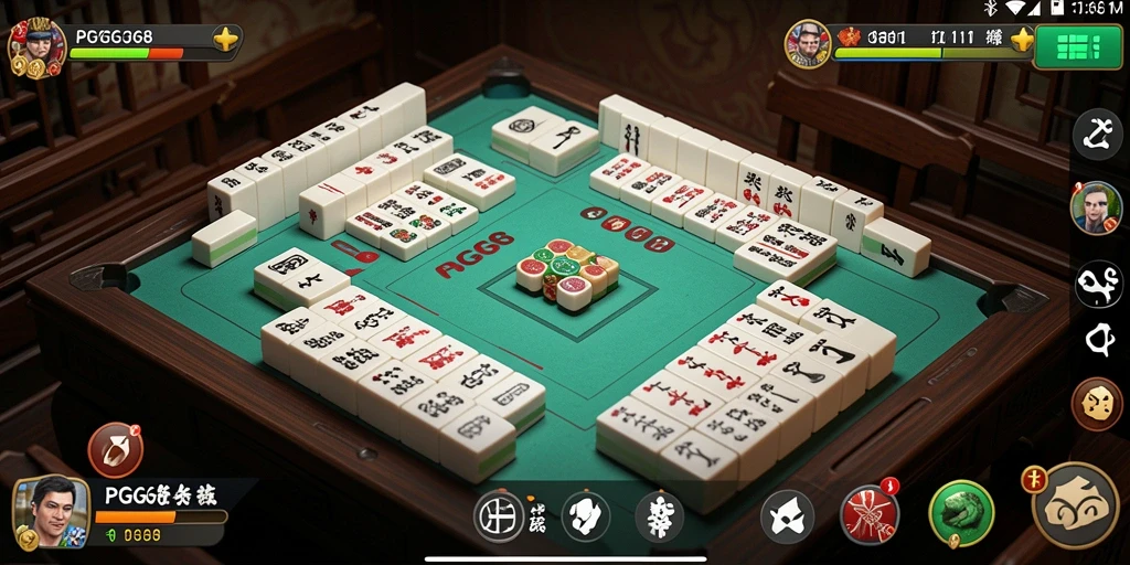 Tangkapan layar utama PGG68 menampilkan aksi seru dalam permainan Mahjong.