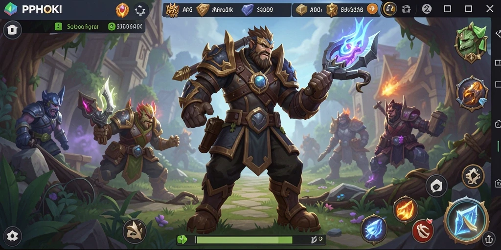 Tampilan gameplay dinamis dalam PPHOKI yang penuh aksi.