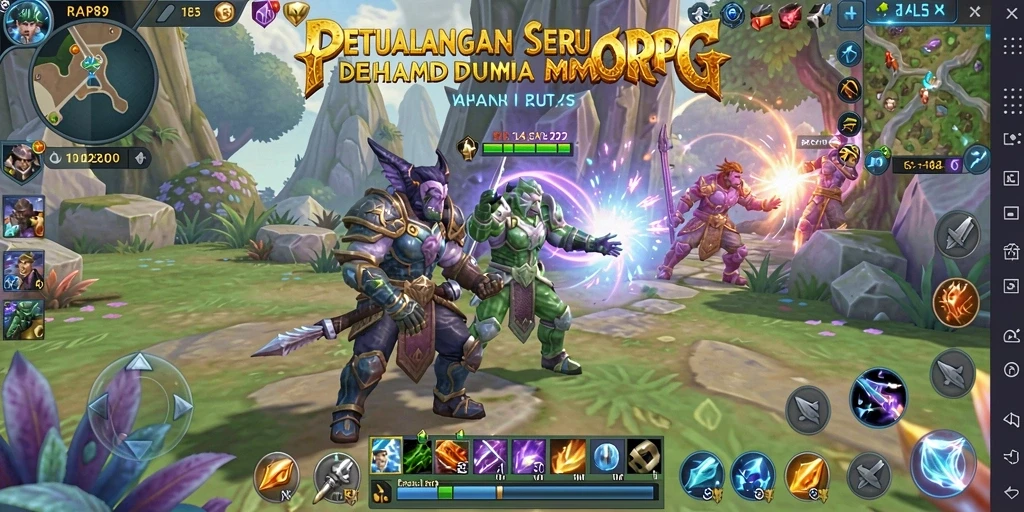 Tampilan nyata dari gameplay seru MMORPG RAP89.