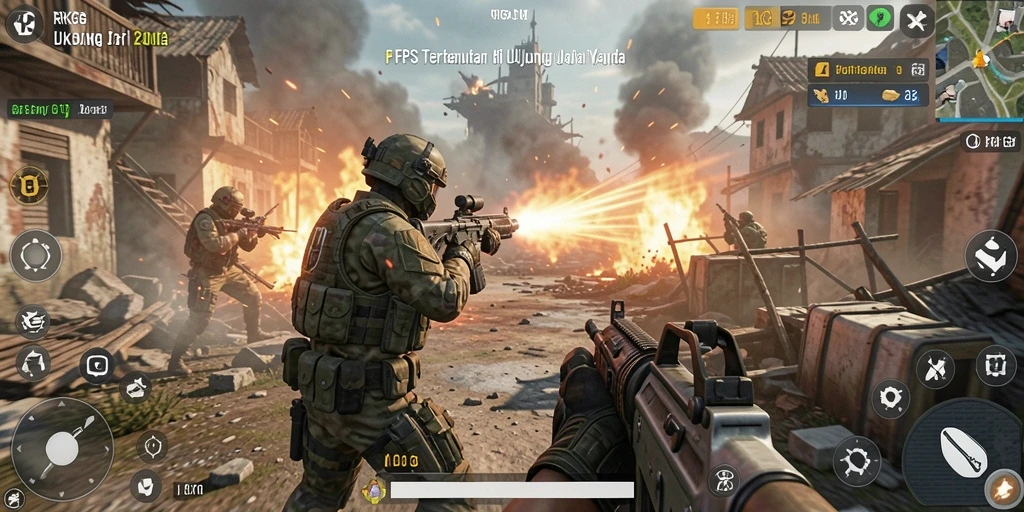 Tampilan gameplay seru dalam RKGG dengan aksi tembak-menembak yang mendebarkan.