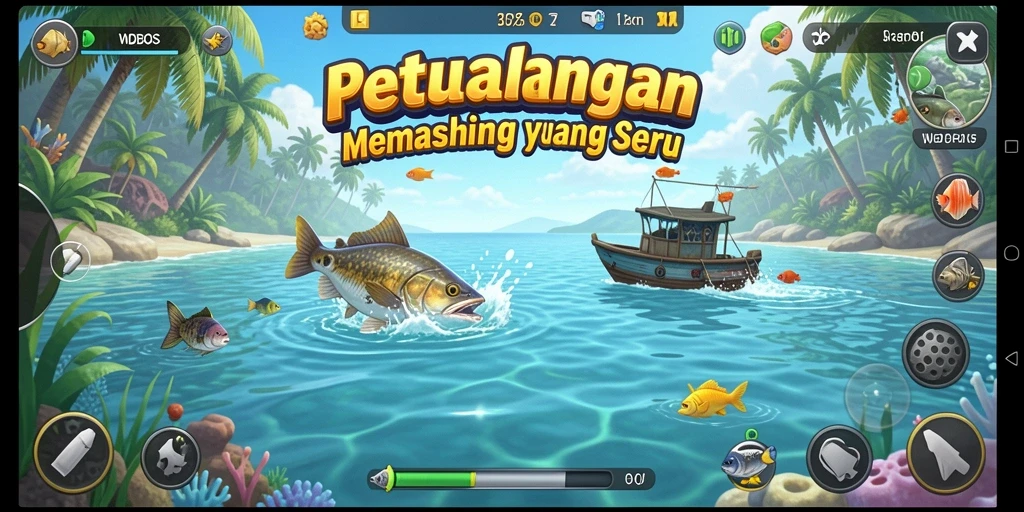 Tangkapan ikan besar dalam gameplay WDBOS yang menegangkan.