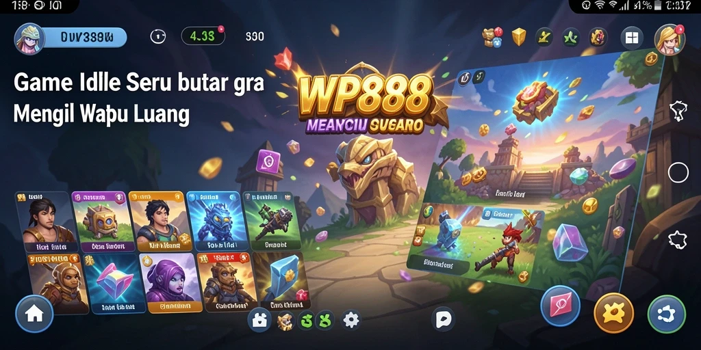 Tampilan seru gameplay WP888 yang memikat dan santai.