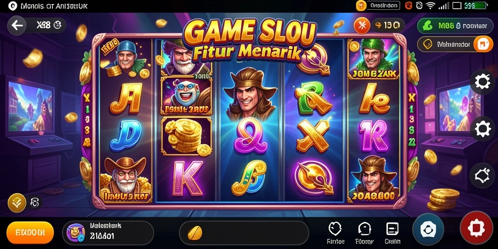 Tampilan gameplay X88 dengan berbagai tema slot yang menarik.