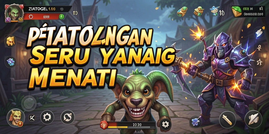 Gameplay ZIATOGEL yang penuh petualangan dan tantangan.
